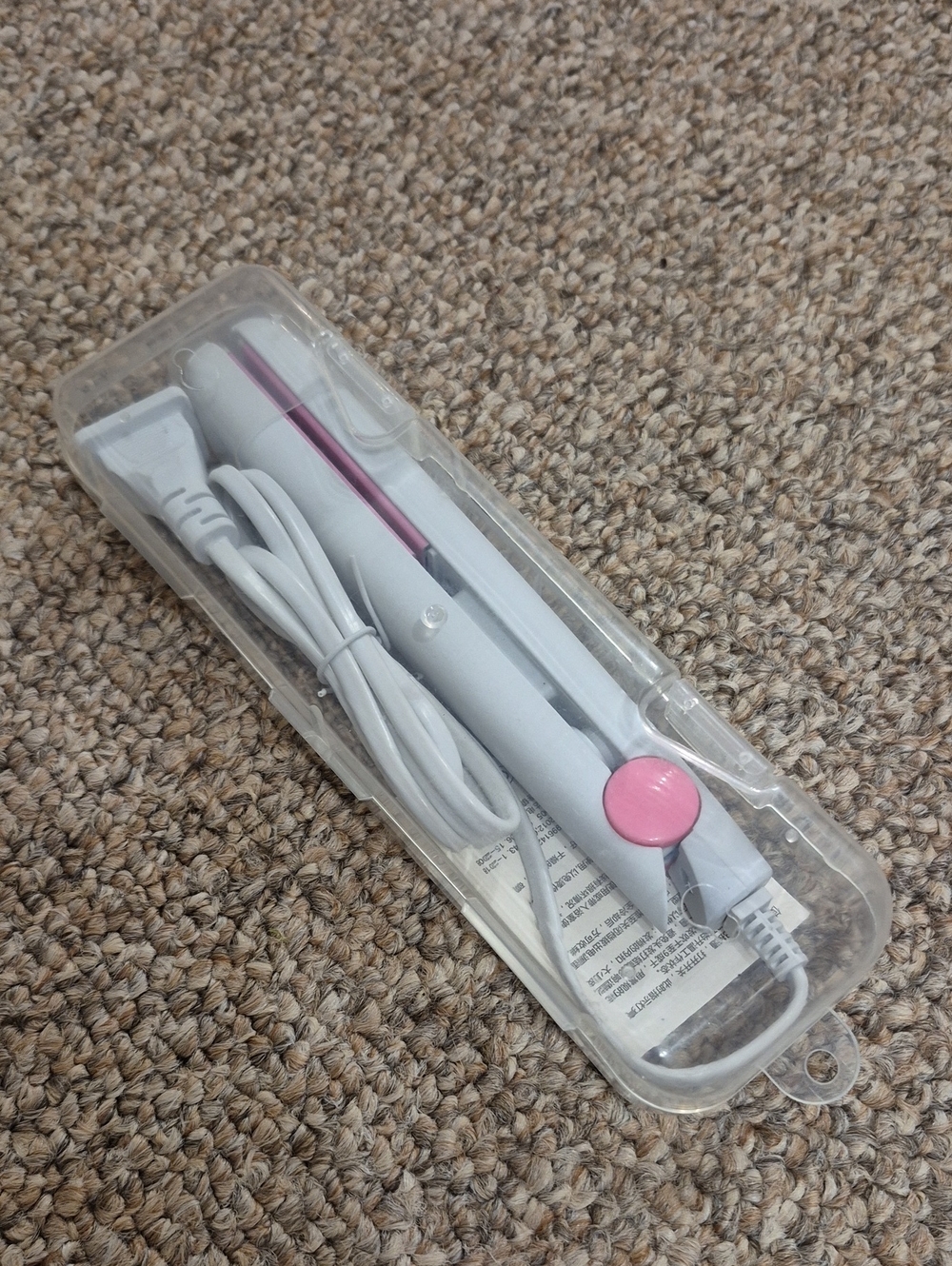 Pink And White Mini Hair Straightener - Travel Size Flat Iron *NEW*